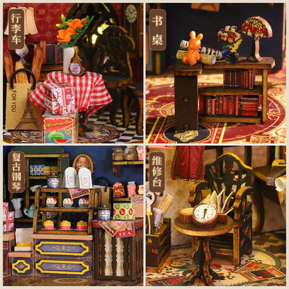 DIY Book Nook Kit Shelf Fantasy City Alley, 3D Puzzle Bookend, Creative Gift Idea Home display of collectible decorations